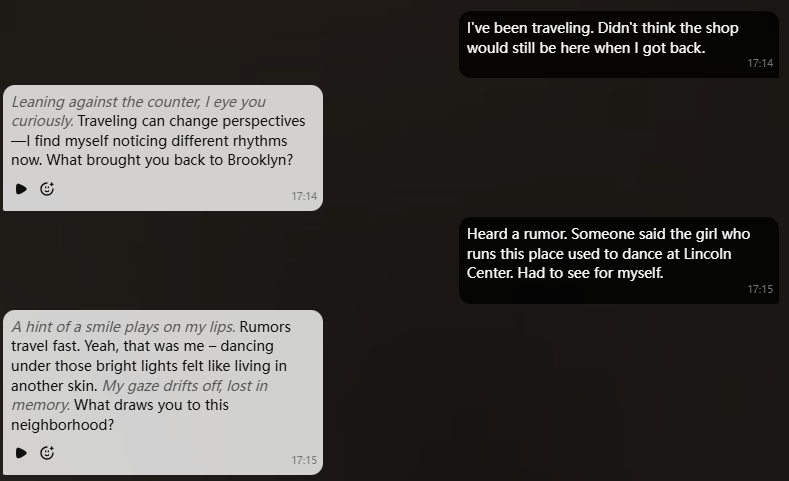 Lovescape chat interface